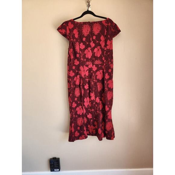 NWT Anthropologie The Cecily Fit & Flare Sweetheart Dress Size XLP Wine 9B407 - Picture 7 of 12